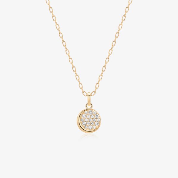 CORDELIA | Half Bezel Pavé Lab Grown Diamond Necklace