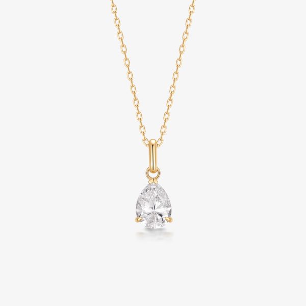 Pear Lab Grown Diamond Solitaire Necklace (1.25 ct. tw.)