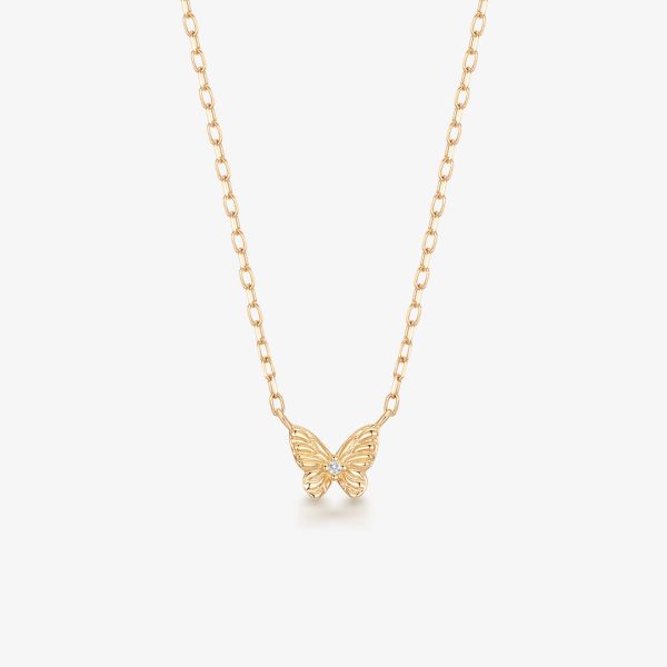 ROSAMEL | Lab Grown Diamond Accent Butterfly Necklace