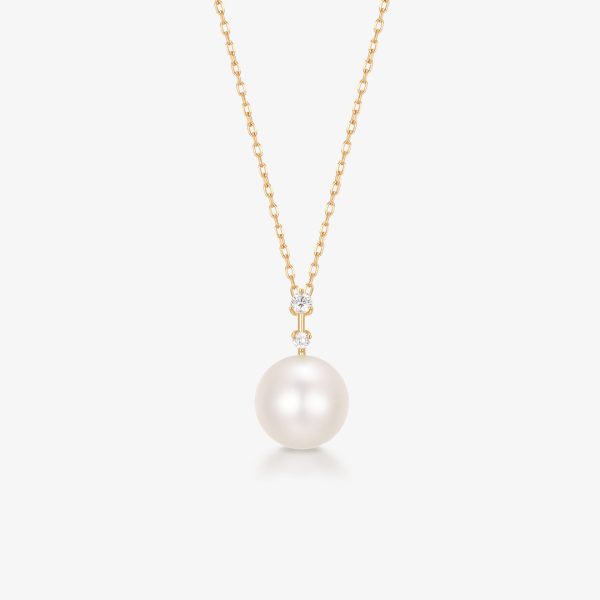NAIA | Pearl with Lab Grown Diamond Accent Necklace