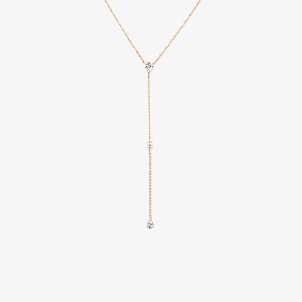 Pear Lab Grown Diamond Station Lariat Necklace (1.05 ct. tw.)