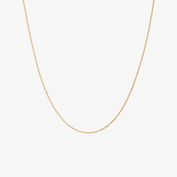 Delicate Thin Curb Chain Necklace