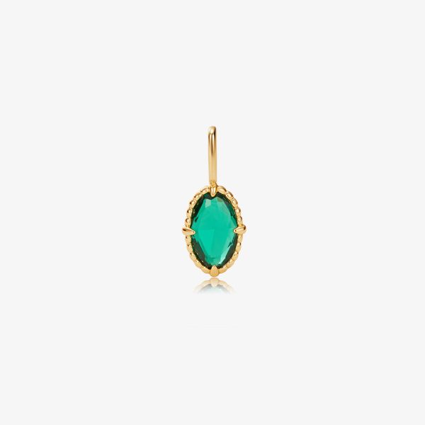Lab Grown Emerald Necklace Charm
