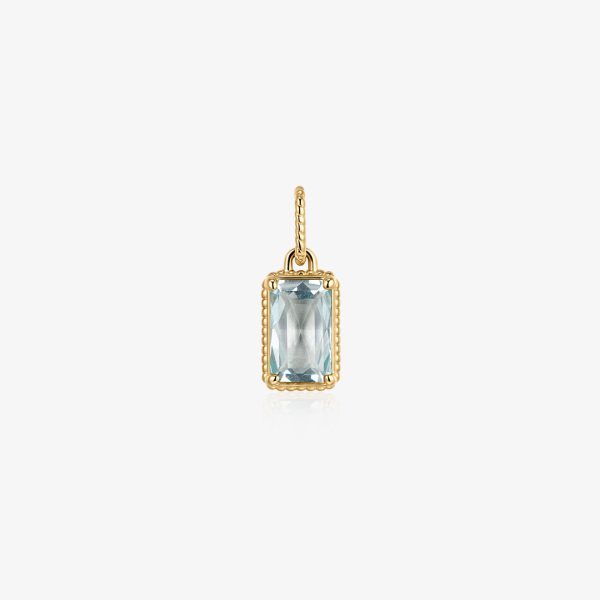 Lab Grown Aquamarine Necklace Charm