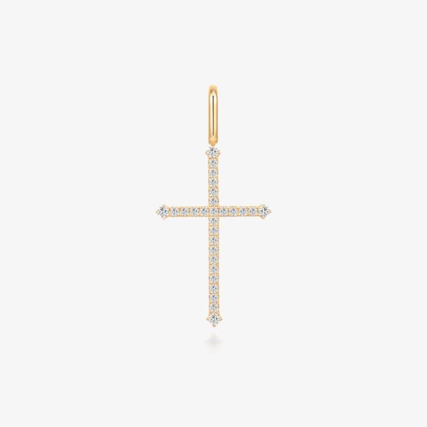 Pavé Lab-Grown Diamond Cross Charm