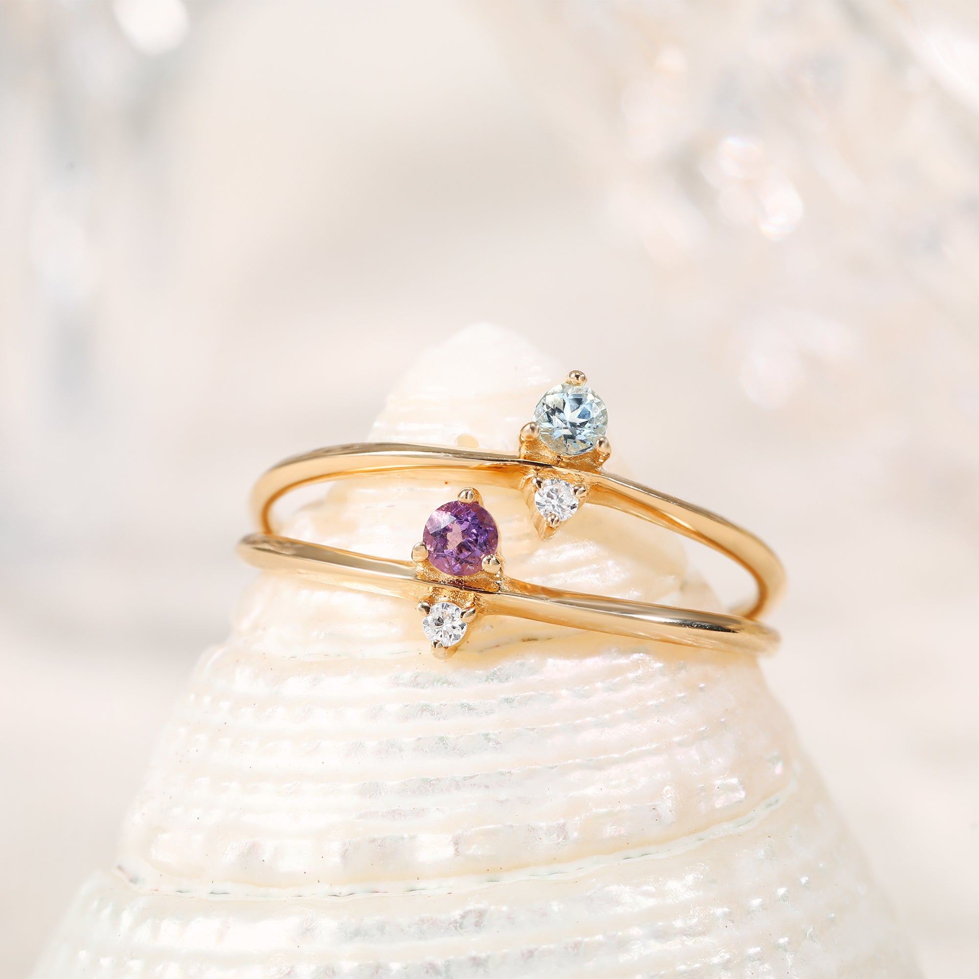 ELENA | Amethyst and Diamond Ring - Image 5