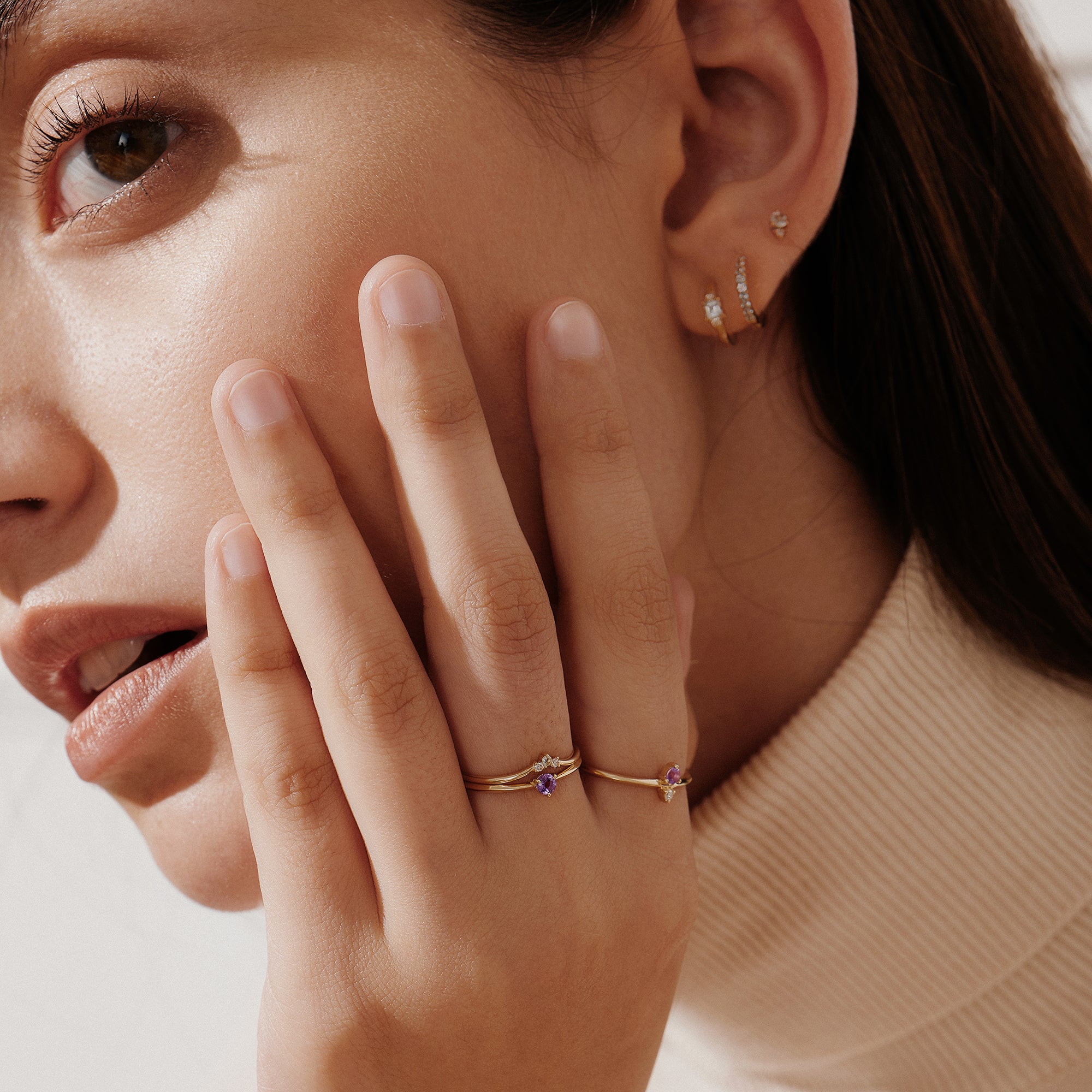ELENA | Amethyst and Diamond Ring - Image 4