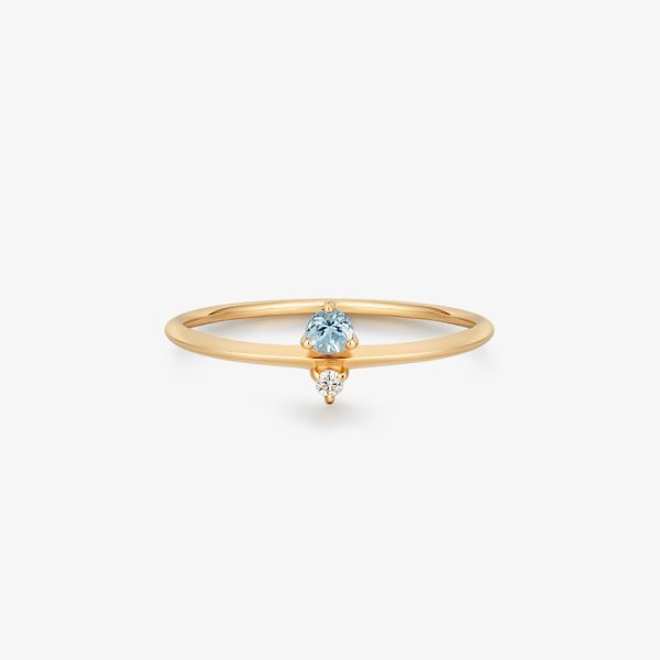 NADIA | Aquamarine and Diamond Ring