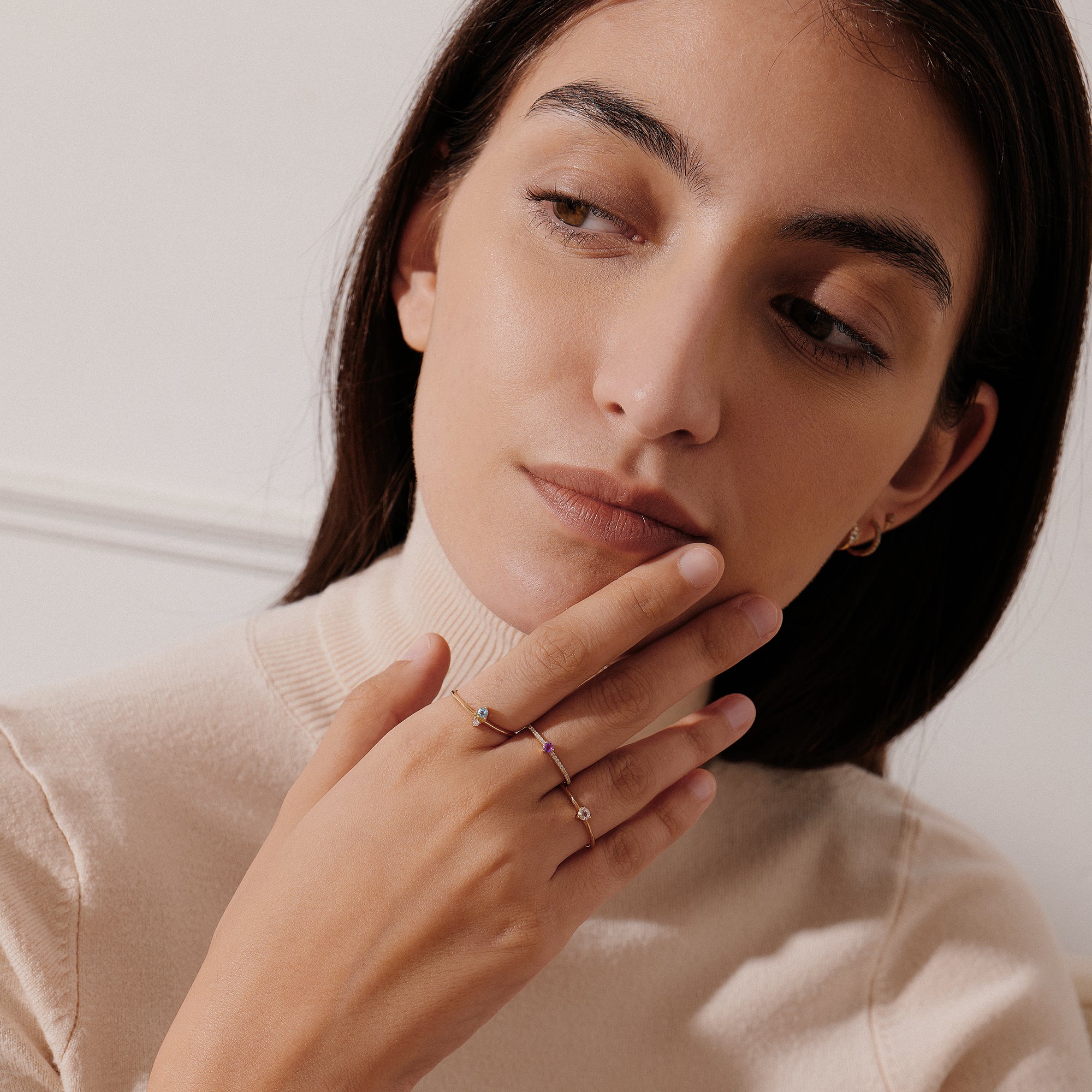 NADIA | Aquamarine and Diamond Ring - Image 3