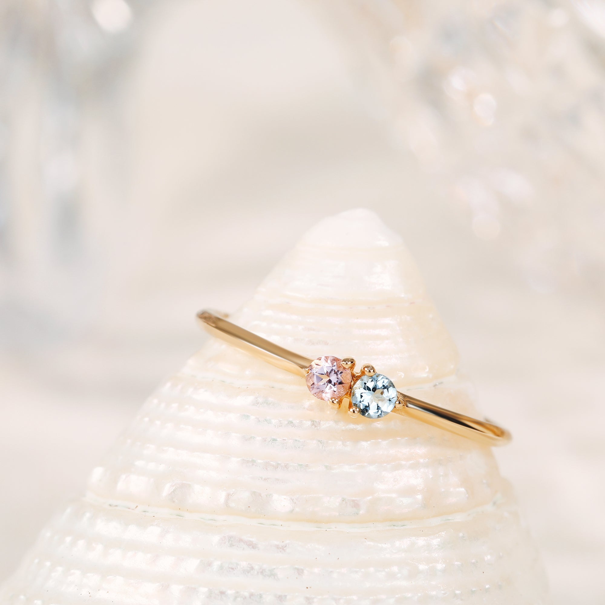 PIXIE | Aquamarine and Morganite Ring - Image 5