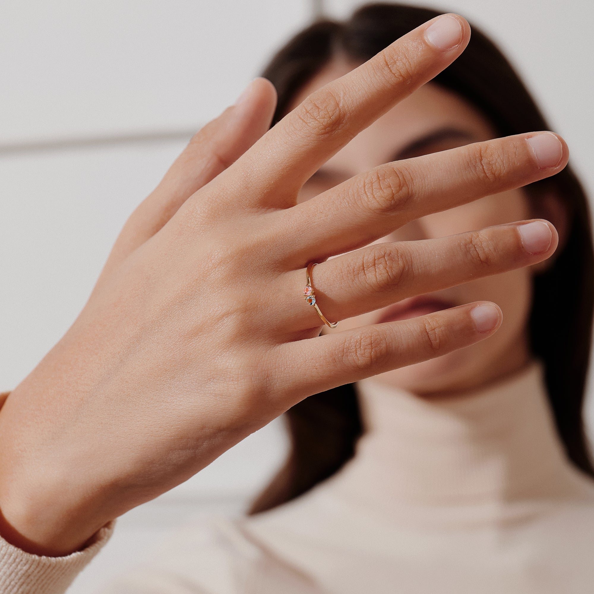 PIXIE | Aquamarine and Morganite Ring - Image 2