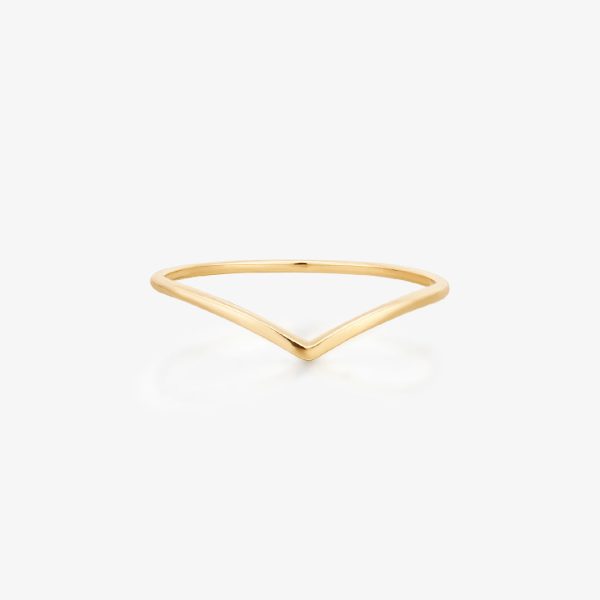 VEE | Gold Wishbone Ring