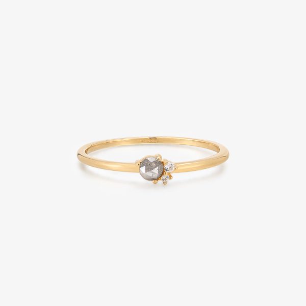 TWILA | Grey Diamond and White Sapphire Ring
