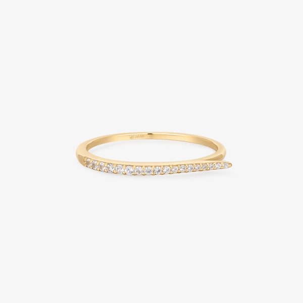 JAGGER | White Sapphire Curved Ring