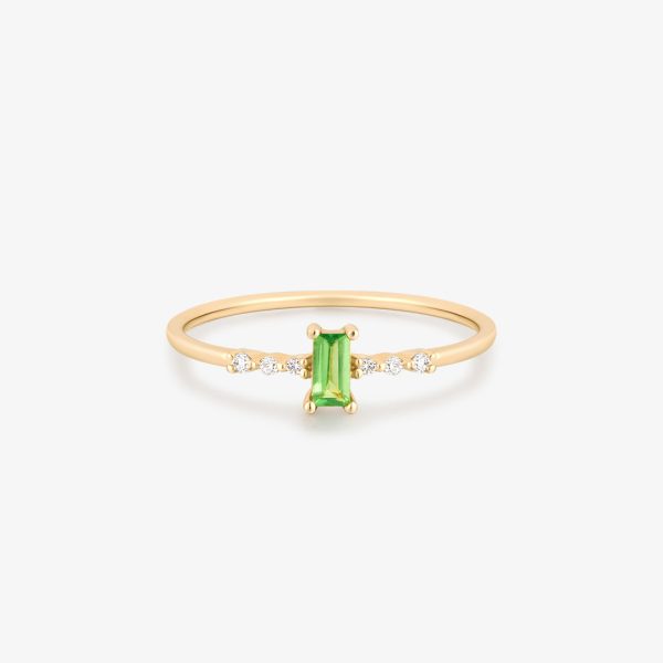 JOVIE | Tsavorite and Lab Grown Diamond Ring