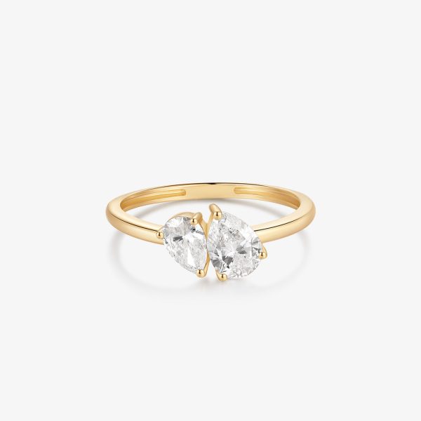 AUBREY | Toi et Moi Pear Lab Grown Diamond Ring