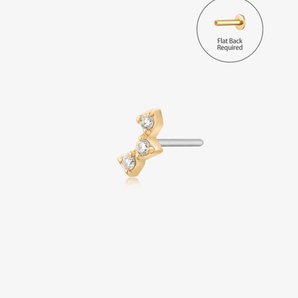 MILA | Lab Grown Diamond Threadless Flatback Earring