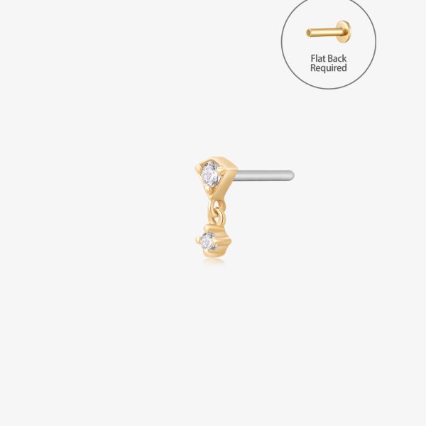 EMBER | Lab Grown Diamond Threadless Flatback Earring