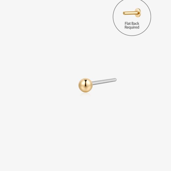 SPHERE | Round Threadless Flatback Earring