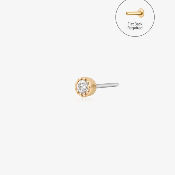 JILLIAN | Beaded LGD Threadless Flatback Earring
