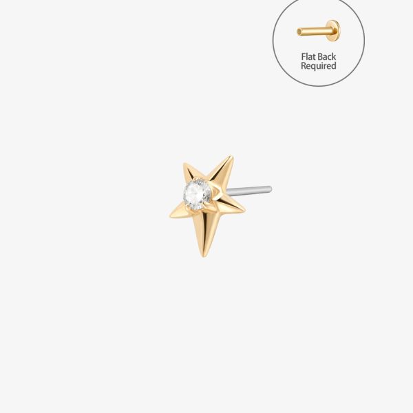 STARLING | Starburst LGD Threadless Flatback Earring