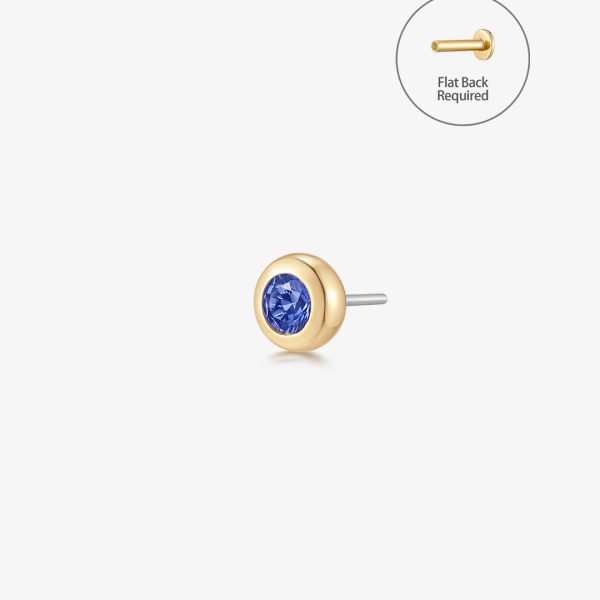 DONATELLA | Lab Grown Sapphire Threadless Flatback Earring