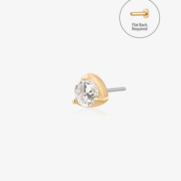 SERAPHINA | Lab Grown Diamond Threadless Flatback Earring