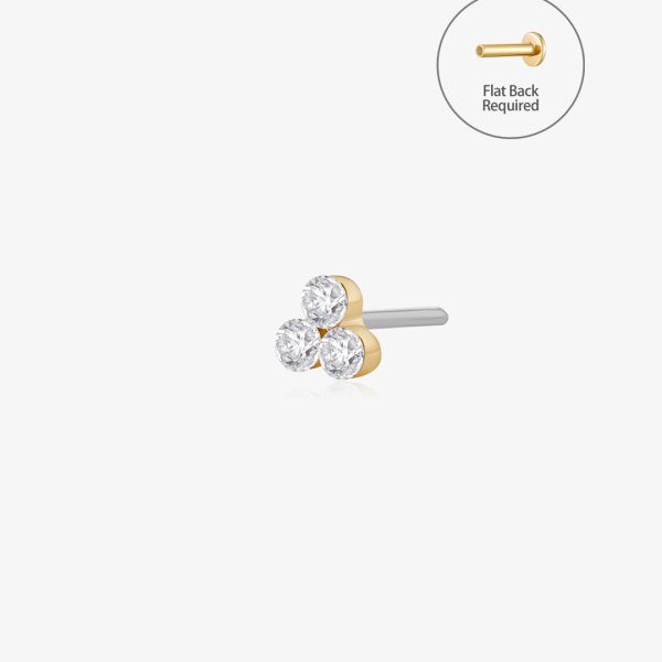 Trinity Lab Grown Diamond Cluster Threadless End
