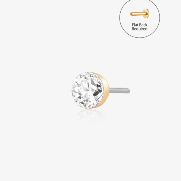 Round Lab-Grown Diamond Threadless End
