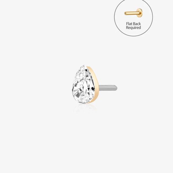 Pear Lab-Grown Diamond Threadless End
