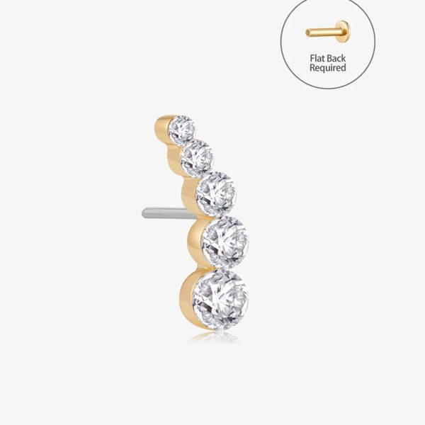 Graduated Lab-Grown Diamond Curve Threadless End