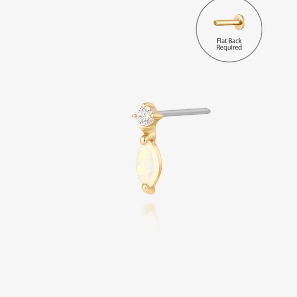 Opal & Diamond Threadless End