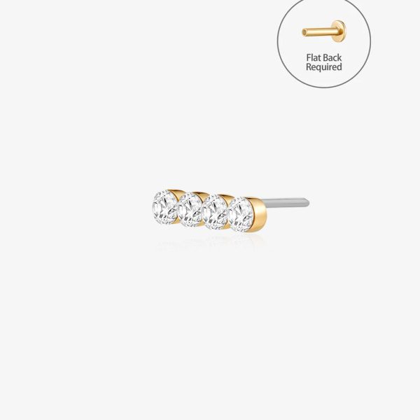 Four Stone Lab-Grown Diamond Threadless End