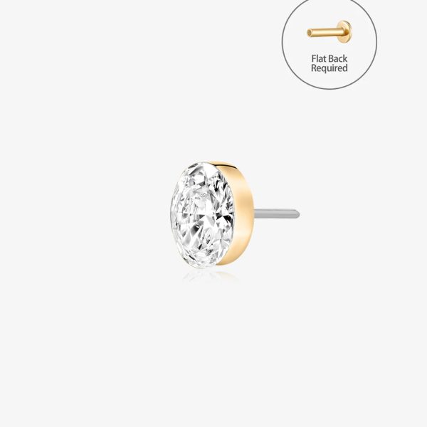 Oval Lab-Grown Diamond Threadless End