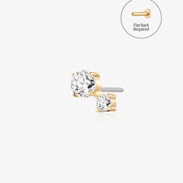 Round Duo Lab-Grown Diamond Threadless End
