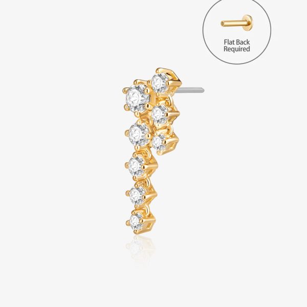 Double Drop Lab-Grown Diamond Left Threadless End