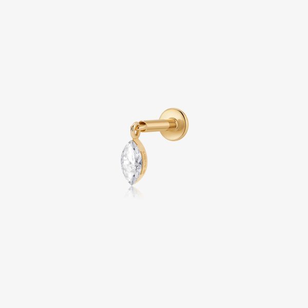 Marquise Lab Grown Diamond Threaded Charm
