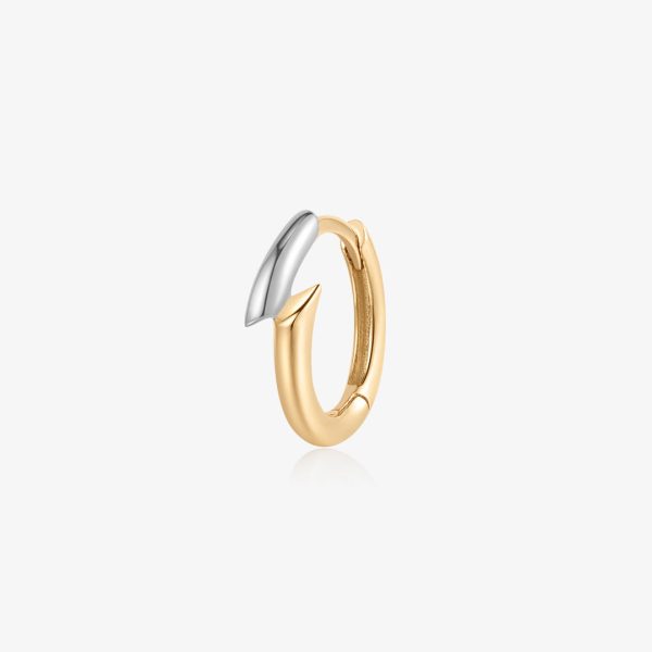 DICARRO | Two-Tone Geometric Huggie Earring