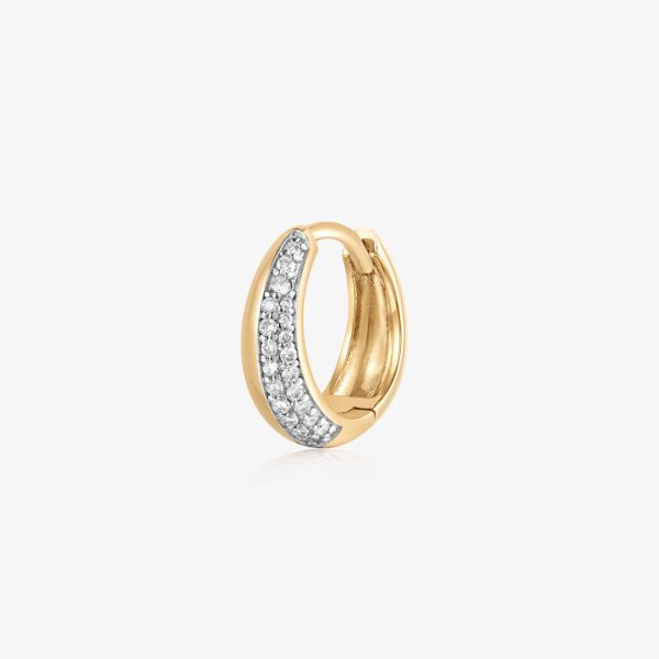GILEA | Two-Tone Pavé Lab Grown Diamond Huggie